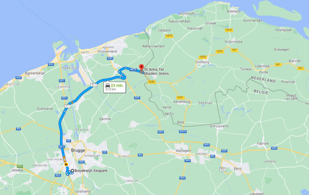 op stap over de grens